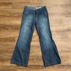 DKNY wide leg denim jeans